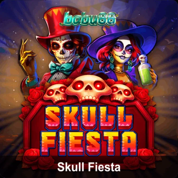Skull Fiesta স্লটের রঙিন এবং রহস্যময় গোরস্থানের ভিজ্যুয়াল স্টাইল